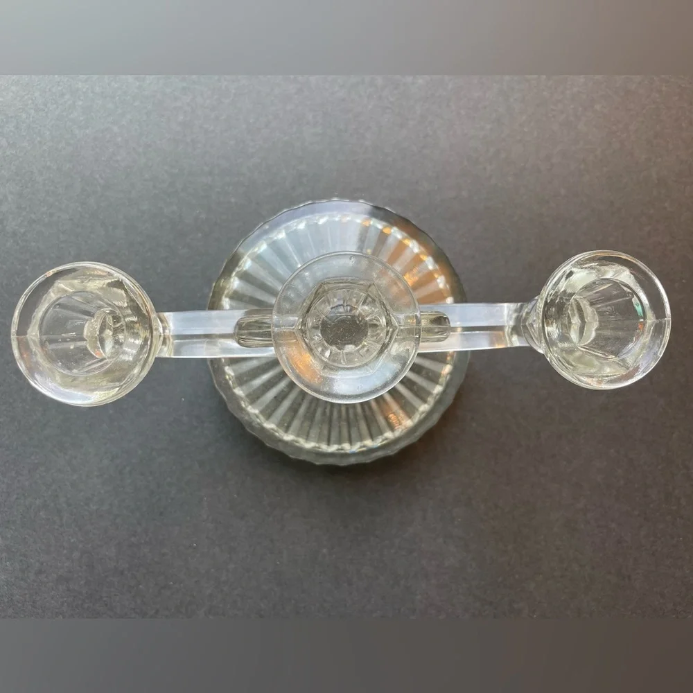 Vintage Jeanette Glass candle holder.